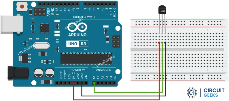 Arduino LM35 Circuit
